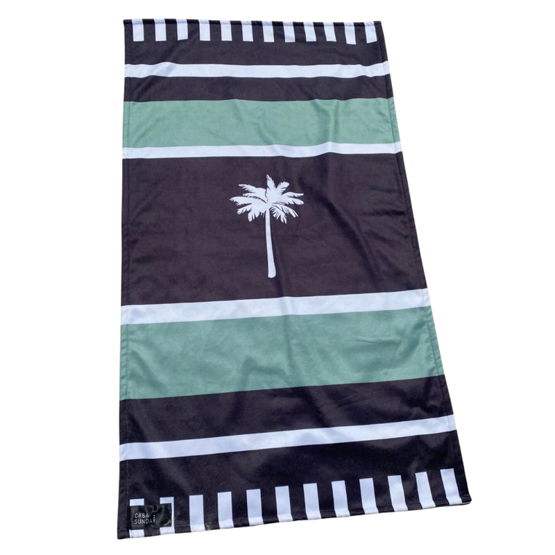 Half Court Beach Towel Green