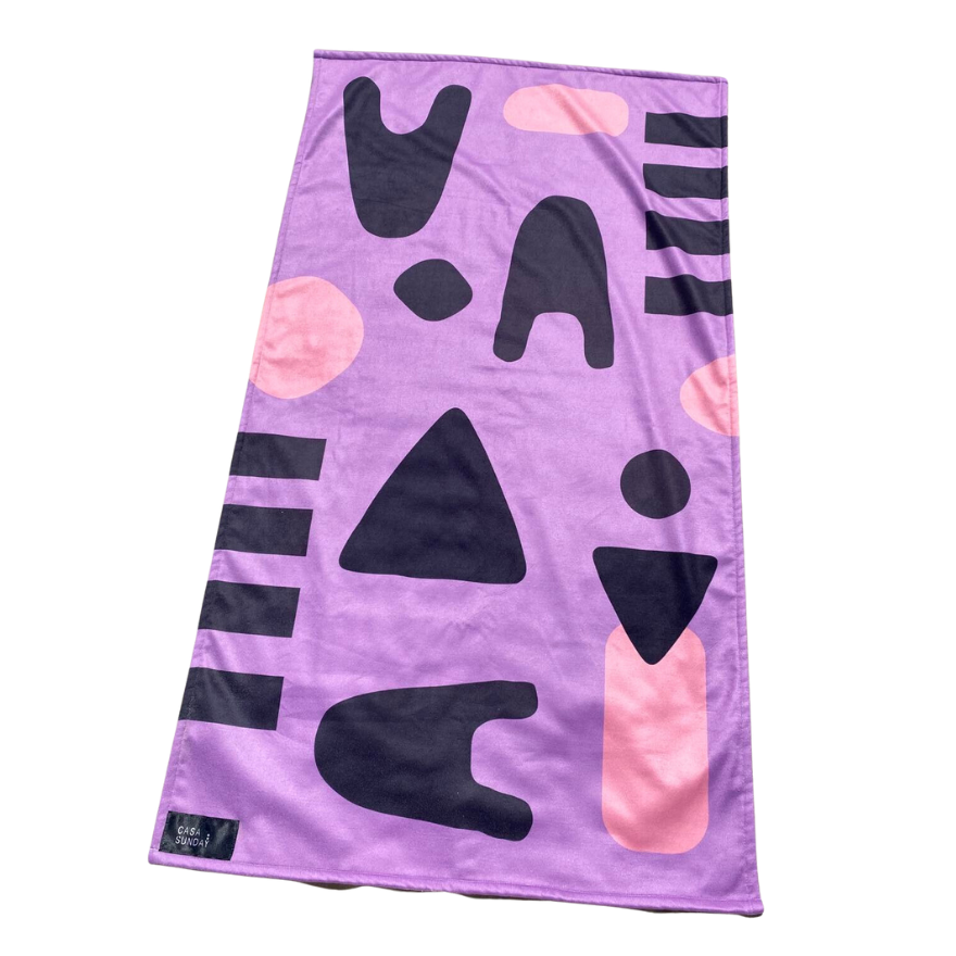 Coral beach towel